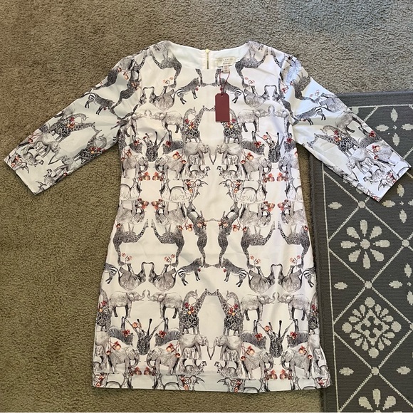 Ted Baker London Safari Animals Cocktail Dress - Picture 1 of 8